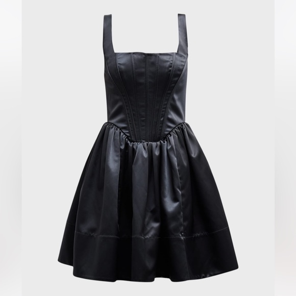 🌺🎉HP🎉🌺 NWT Staud Landscape Mini Dress Black - Picture 9 of 16